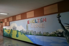 초등학교 영어교실 벽화